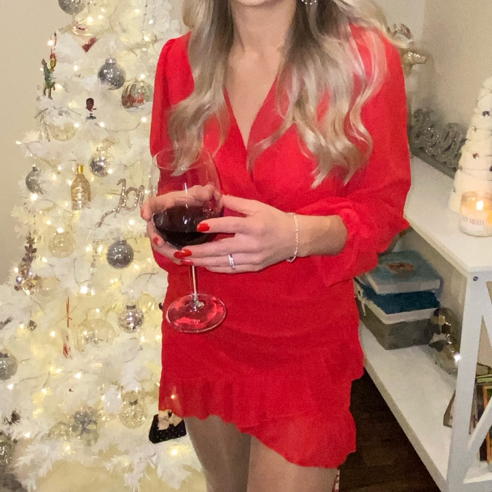 Red Long Sleeve Dress